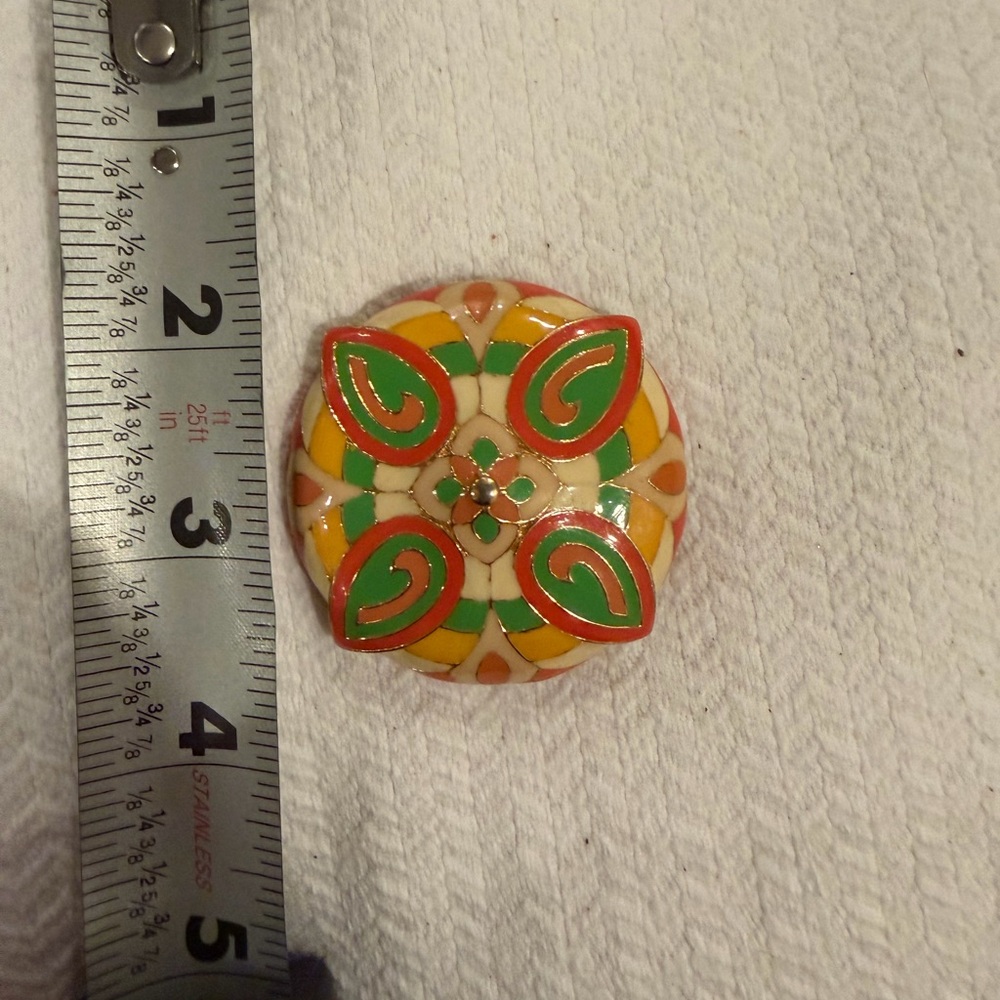 Colorful Mosaic Brooch - Picture 3 of 3